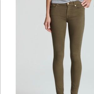 7 For All Mankind Olive Green Skinny, *Sz 30